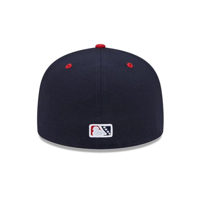 Pictured is this MiLB Theme Night Toledo Mud Hens 59FIFTY Fitted cap in navy. 7