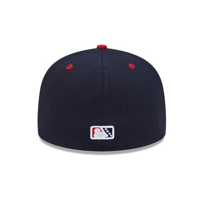 Pictured is this MiLB Theme Night Toledo Mud Hens 59FIFTY Fitted cap in navy. 7