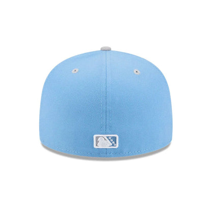 Pictured is this MiLB Theme Night Wisconsin Timber Rattler 59FIFTY Fitted cap in pastel blue. 7