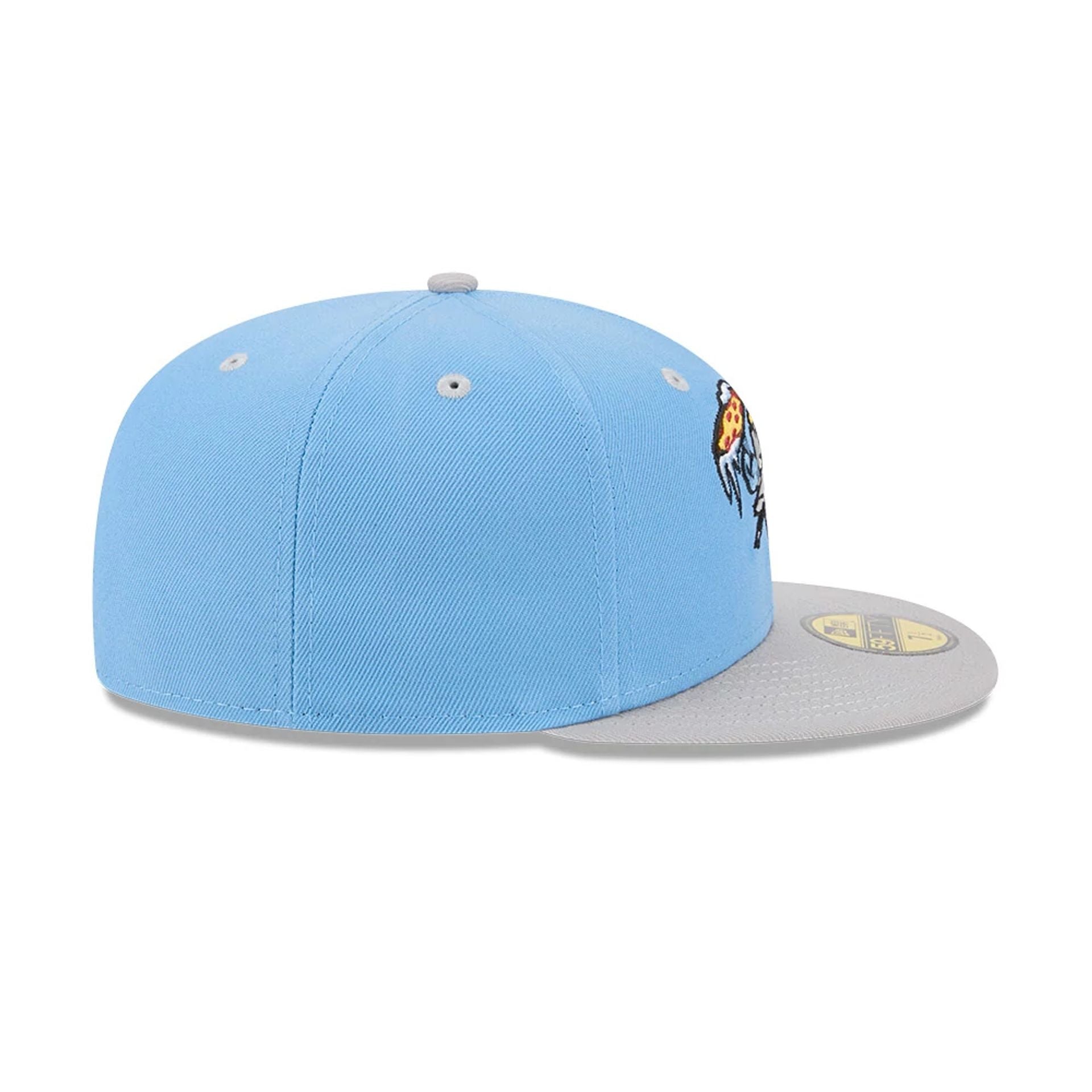 Pictured is this MiLB Theme Night Wisconsin Timber Rattler 59FIFTY Fitted cap in pastel blue. 6