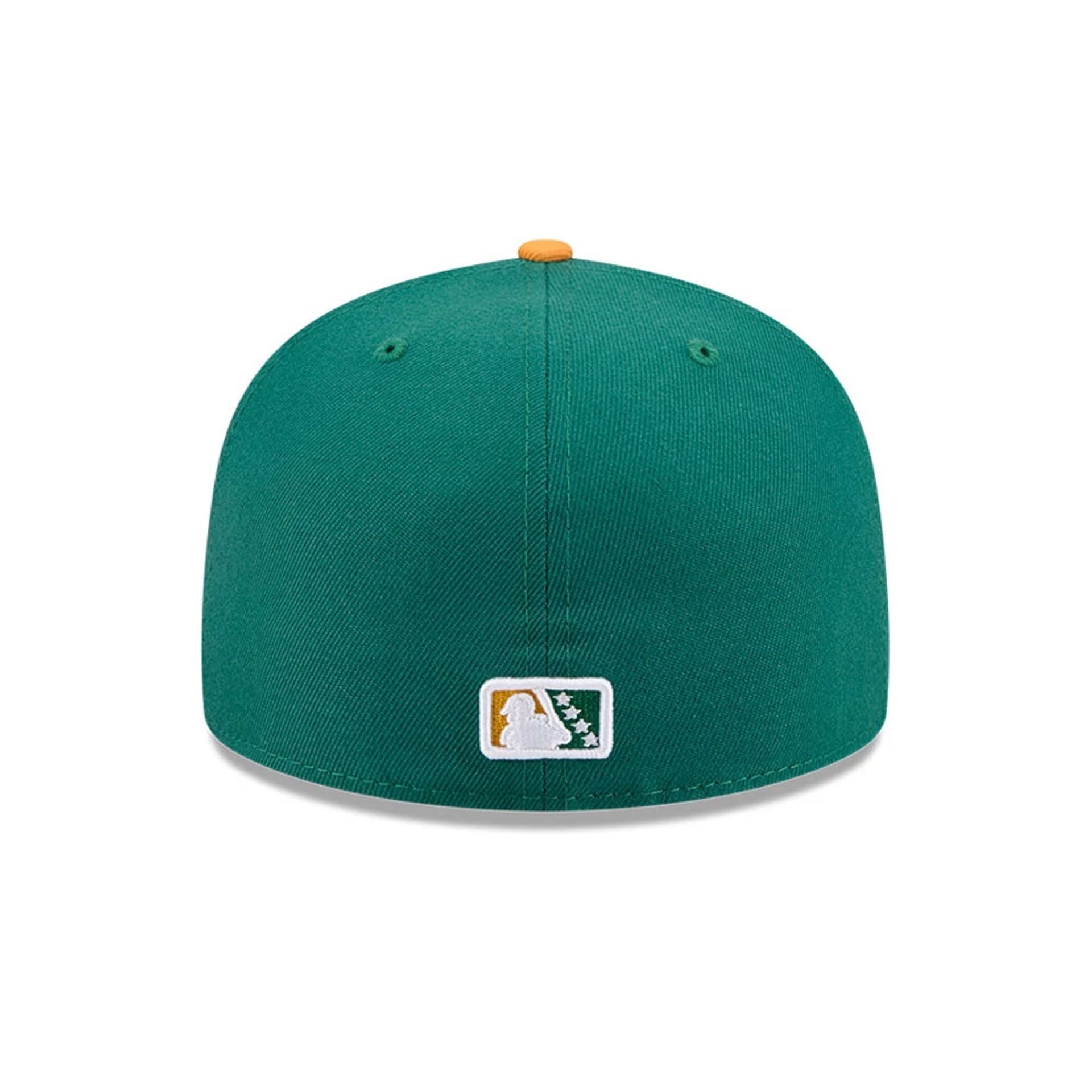 Pictured is this MiLB Theme Night Tulsa Drillers 59FIFTY Fitted cap in green. 7
