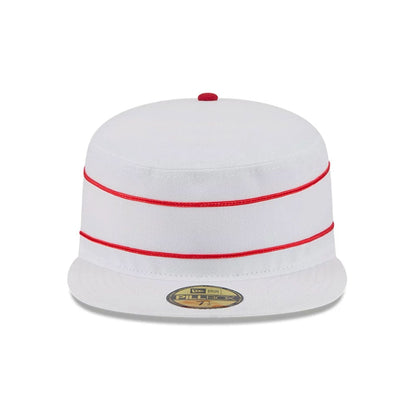 This is a Worcester Red Sox MiLB Theme Nights 2025 White Pillbox Cap 3