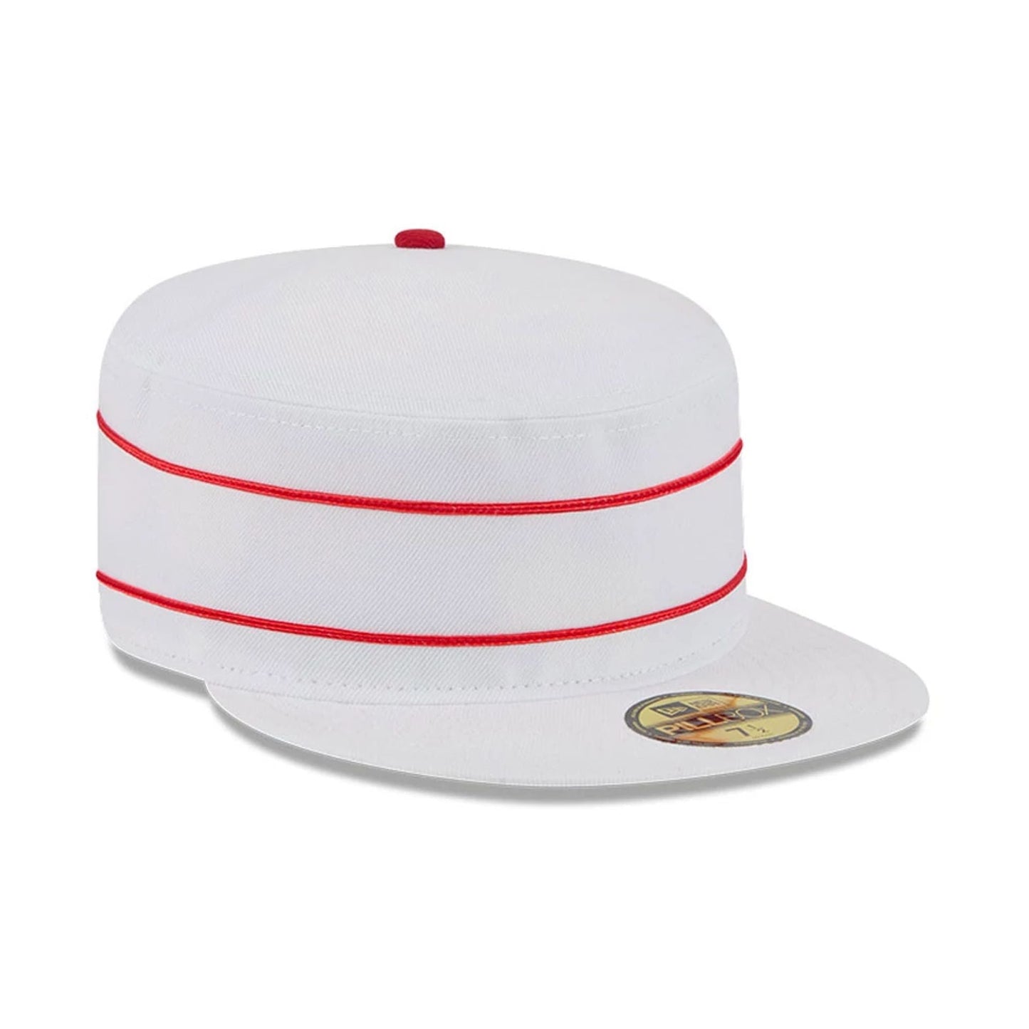 This is a Worcester Red Sox MiLB Theme Nights 2025 White Pillbox Cap 4