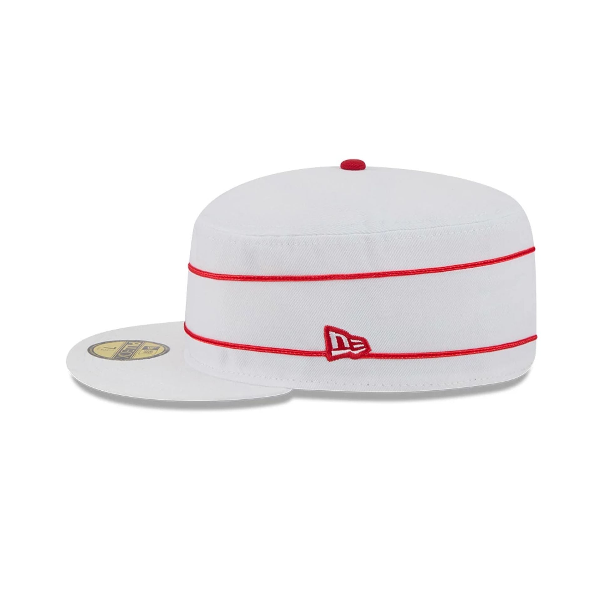 This is a Worcester Red Sox MiLB Theme Nights 2025 White Pillbox Cap 5