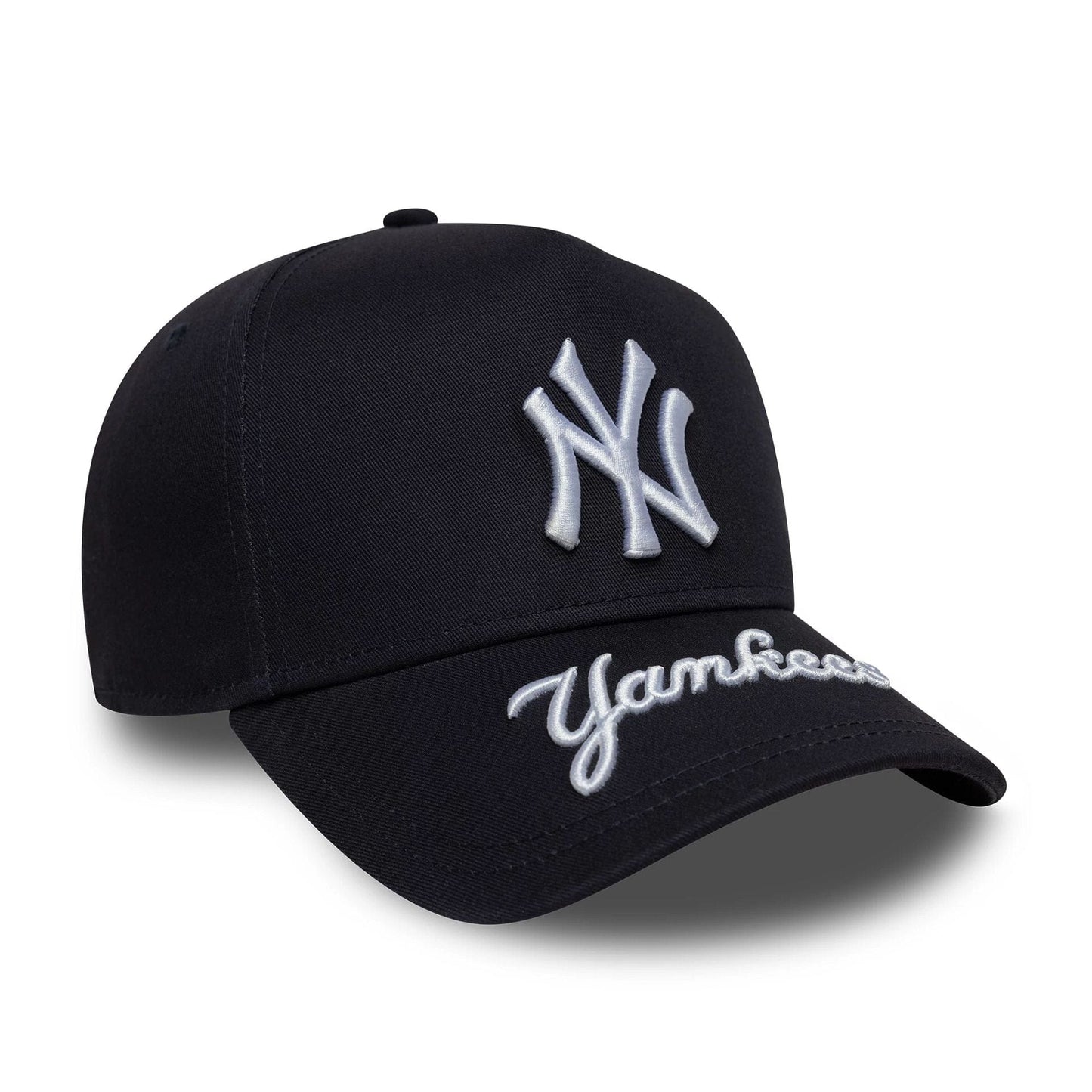 This is a New York Yankees MLB Visor Hit Navy 9FORTY E-Frame Adjustable Cap 3