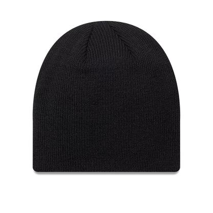This is a New Era Essential Black Skull Knit Beanie Hat 2