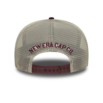 This is a New Era Cord Visor Dark Red 9FIFTY Trucker Snapback Adjustable Cap 4