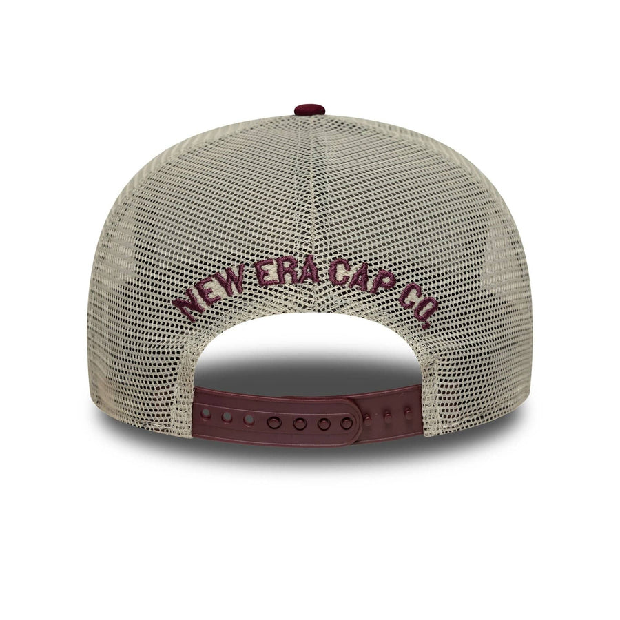 This is a New Era Cord Visor Dark Red 9FIFTY Trucker Snapback Adjustable Cap 4