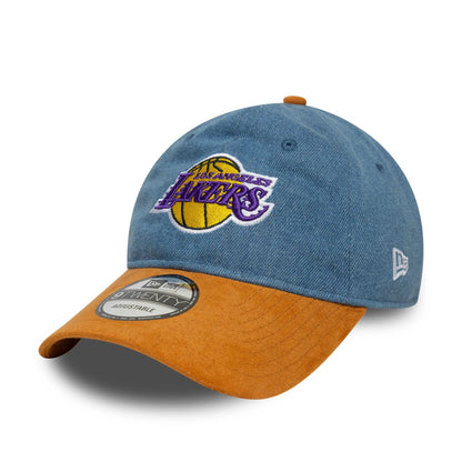 This is a LA Lakers NBA Denim Navy 9TWENTY Adjustable Cap 1