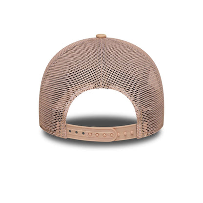 This is a New York Yankees Womens MLB League Essential Pastel Orange 9FORTY A-Frame Trucker Adjustable Cap 4