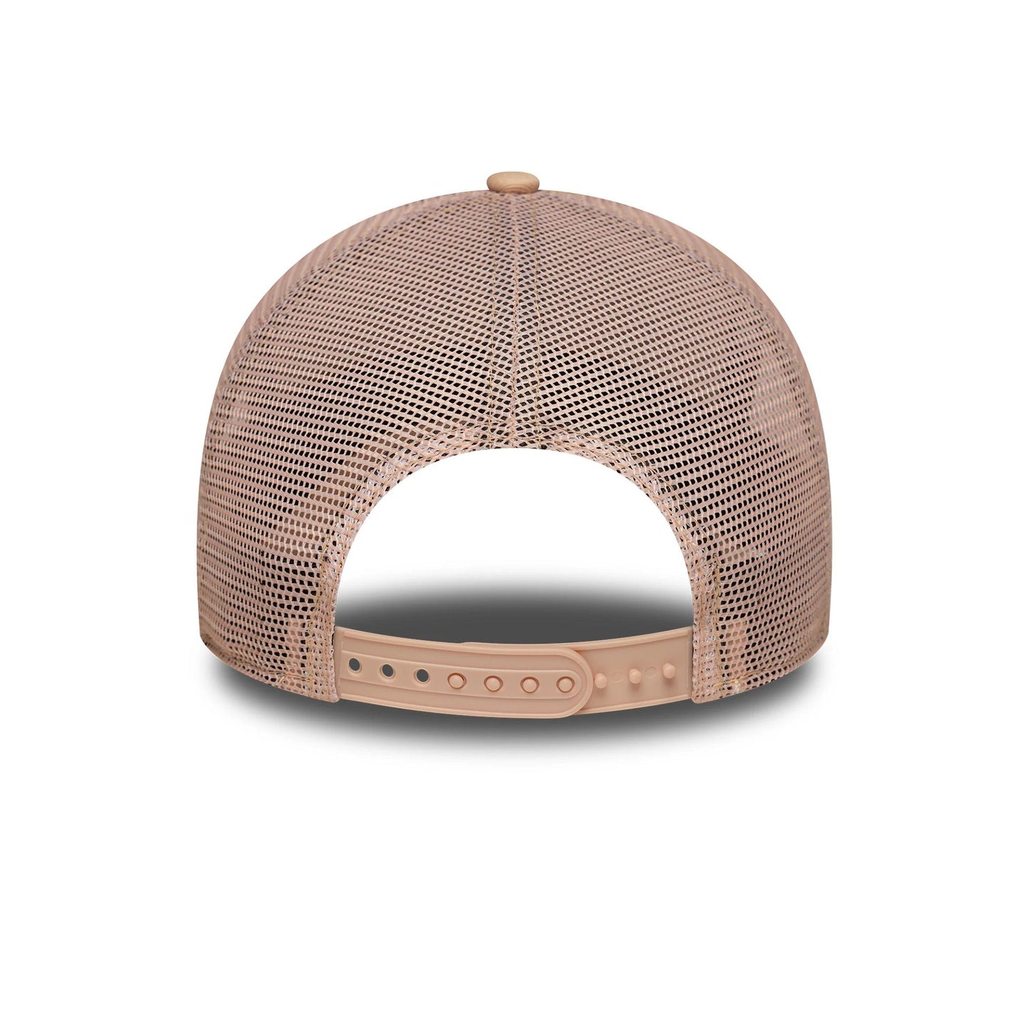 This is a New York Yankees Womens MLB League Essential Pastel Orange 9FORTY A-Frame Trucker Adjustable Cap 4