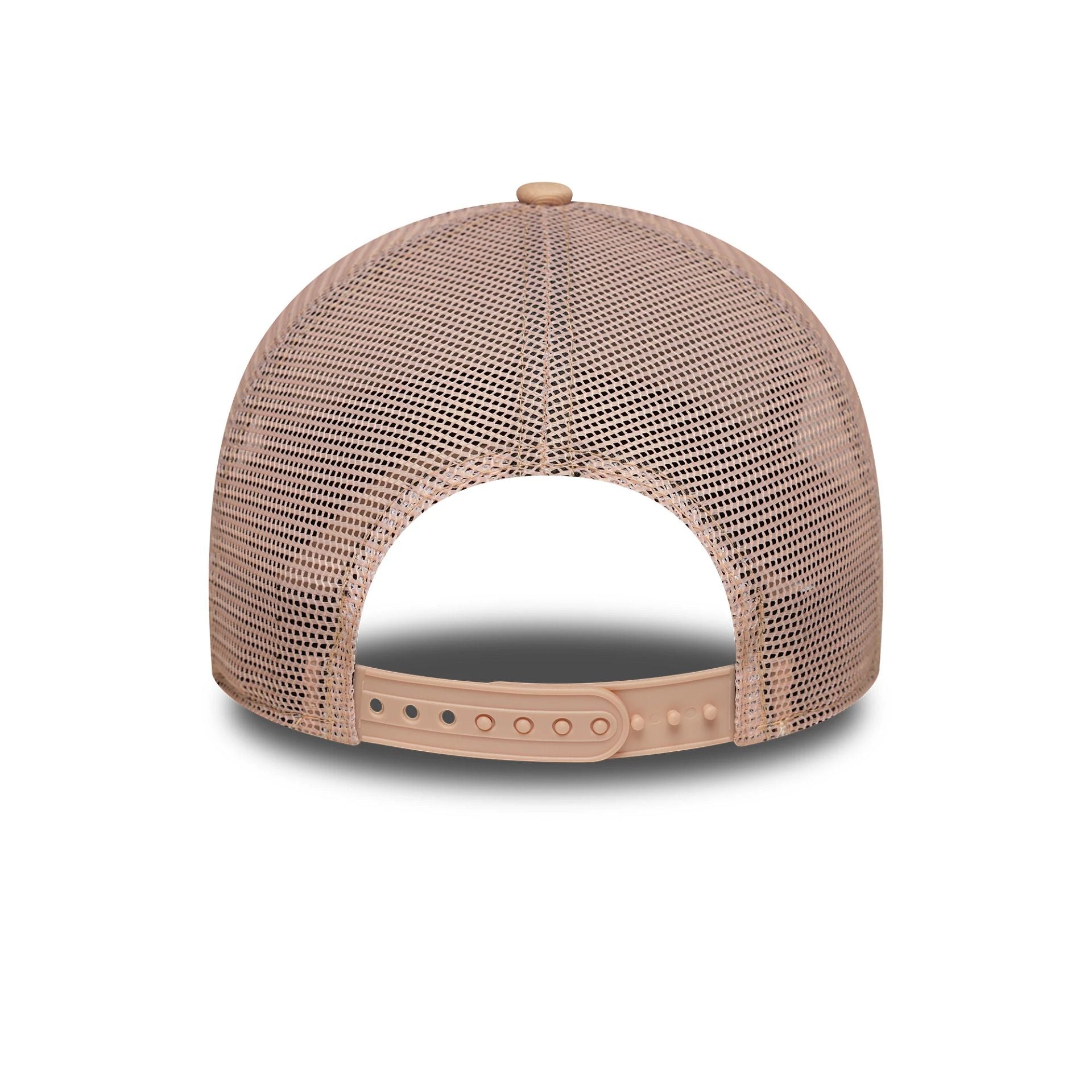 This is a New York Yankees Womens MLB League Essential Pastel Orange 9FORTY A-Frame Trucker Adjustable Cap 4