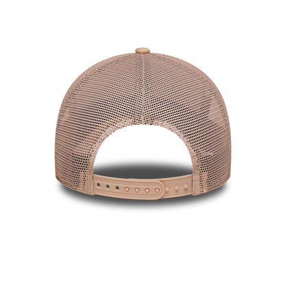 This is a New York Yankees Womens MLB League Essential Pastel Orange 9FORTY A-Frame Trucker Adjustable Cap 4