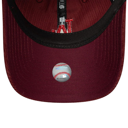 This is a LA Dodgers MLB Cord Dark Red 9TWENTY Trucker Adjustable Cap 5
