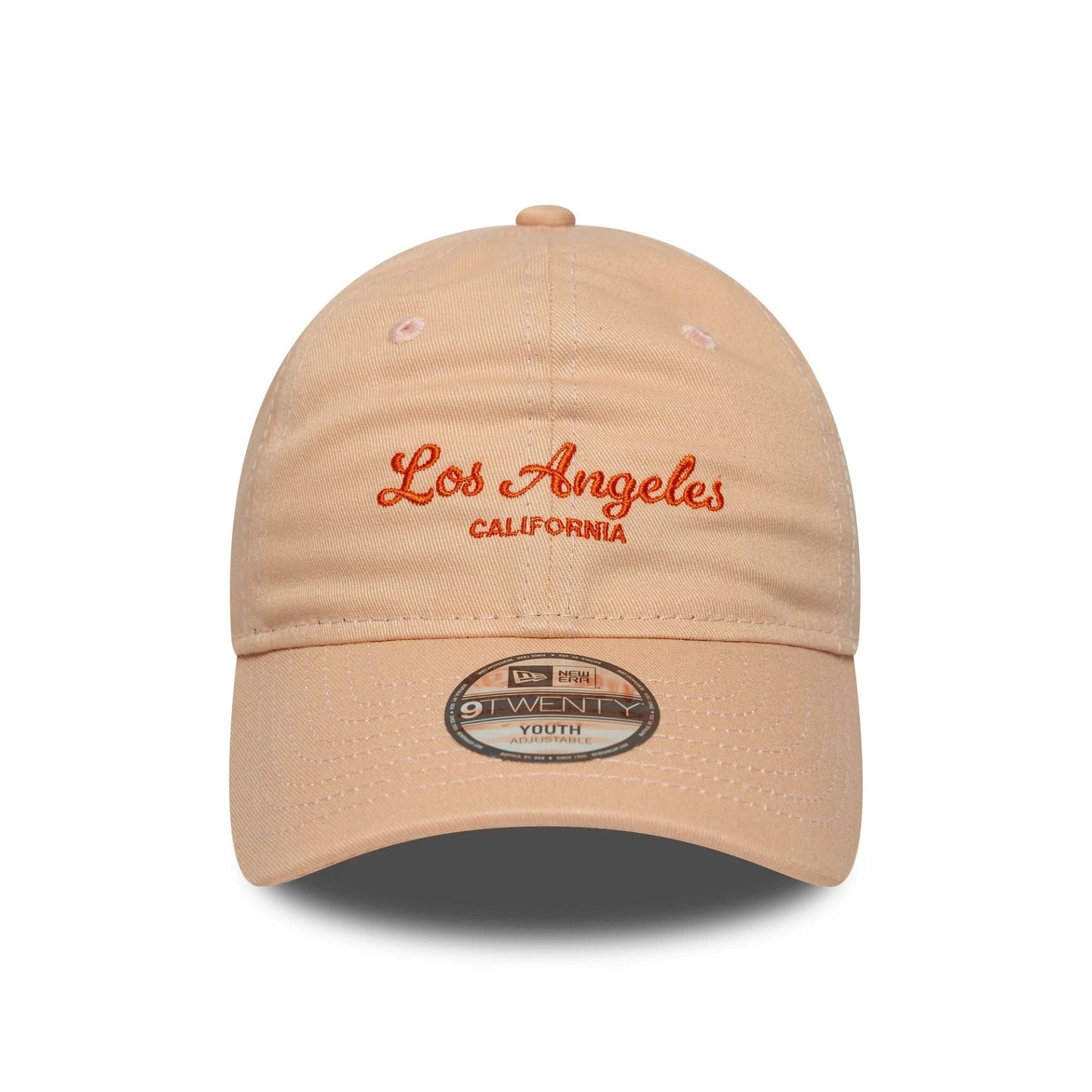 This is a Youth New Era Location Pastel Orange 9TWENTY Adjustable Cap 2
