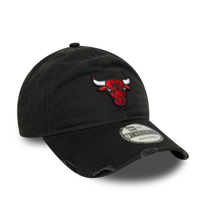This is a Chicago Bulls NBA Wash Distress Black 9TWENTY Adjustable Cap 3