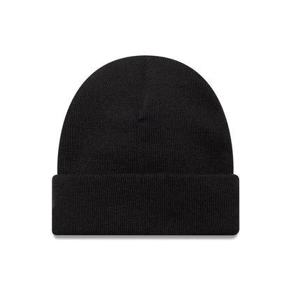 This is a Chicago Bulls NBA Mini Logo Black Cuff Knit Beanie Hat. 3