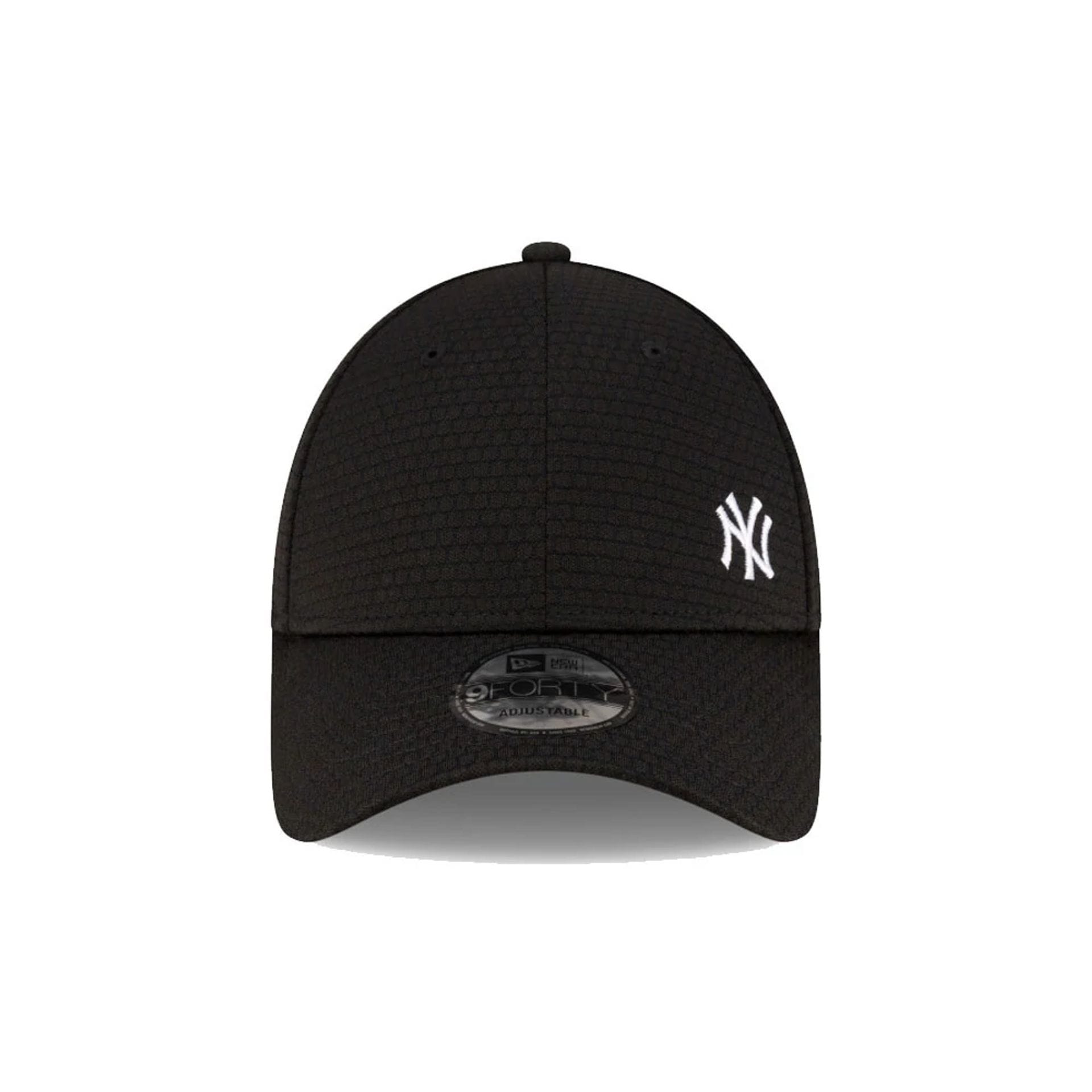 This is a New York Yankees MLB Flawless Mesh Black 9FORTY Adjustable Cap.  2