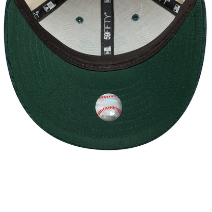 This is a Oakland Athletics MLB Cord Cream Low Profile 59FIFTY Fitted Cap 4