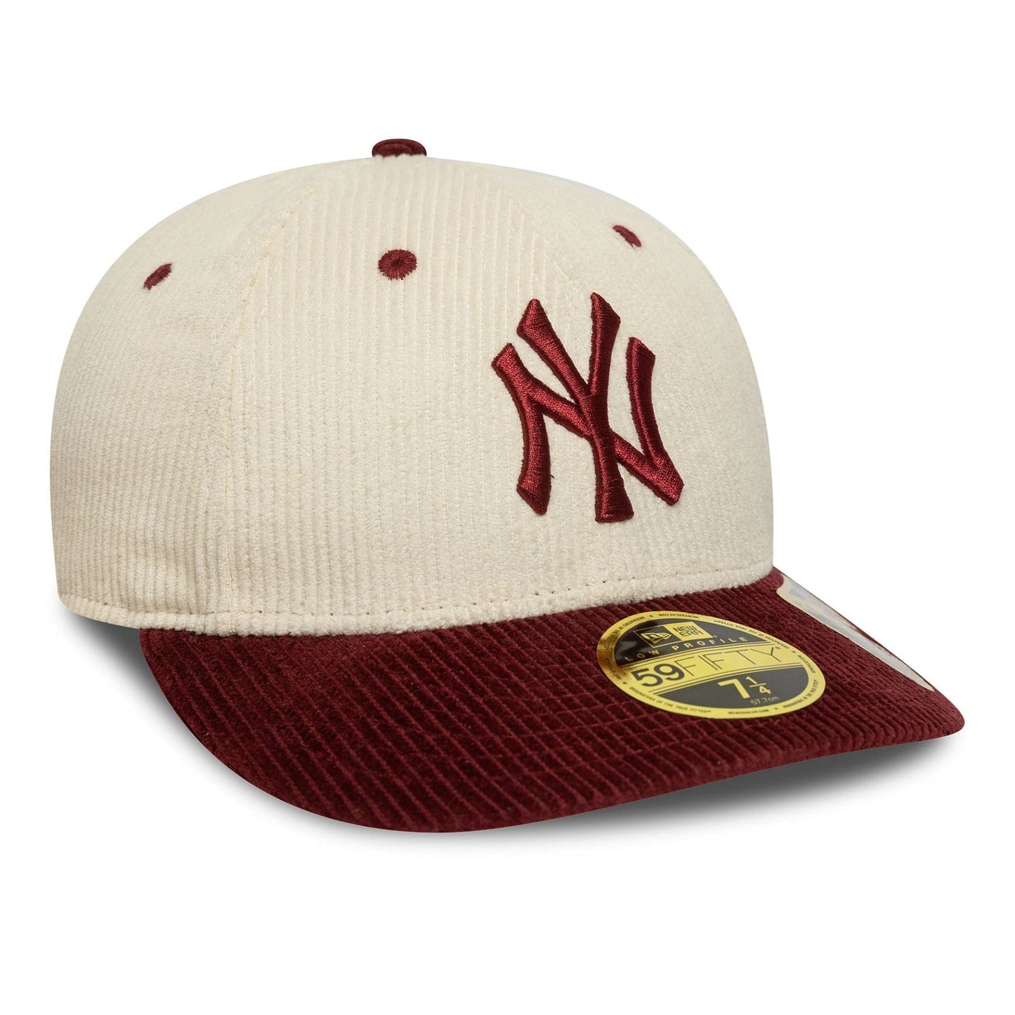 This is a New York Yankees MLB Cord Cream Low Profile 59FIFTY Fitted Cap 3