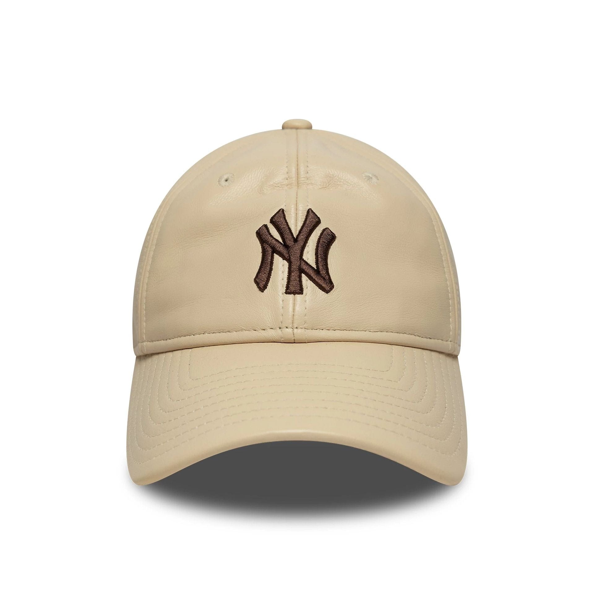 This is a New York Yankees MLB Leather Cream 9TWENTY Adjustable Cap 2