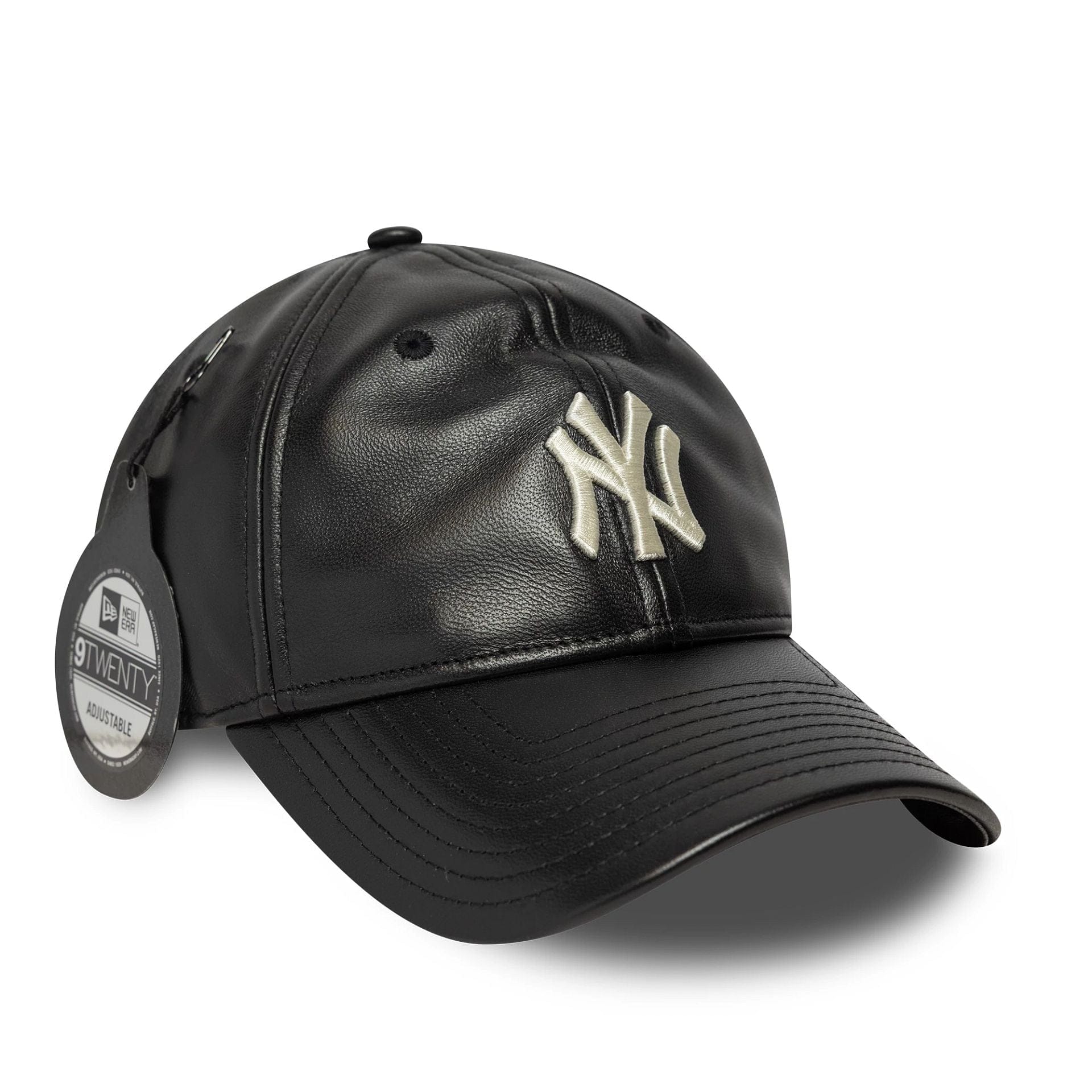 This is a New York Yankees MLB Leather Black 9TWENTY Adjustable Cap 1
