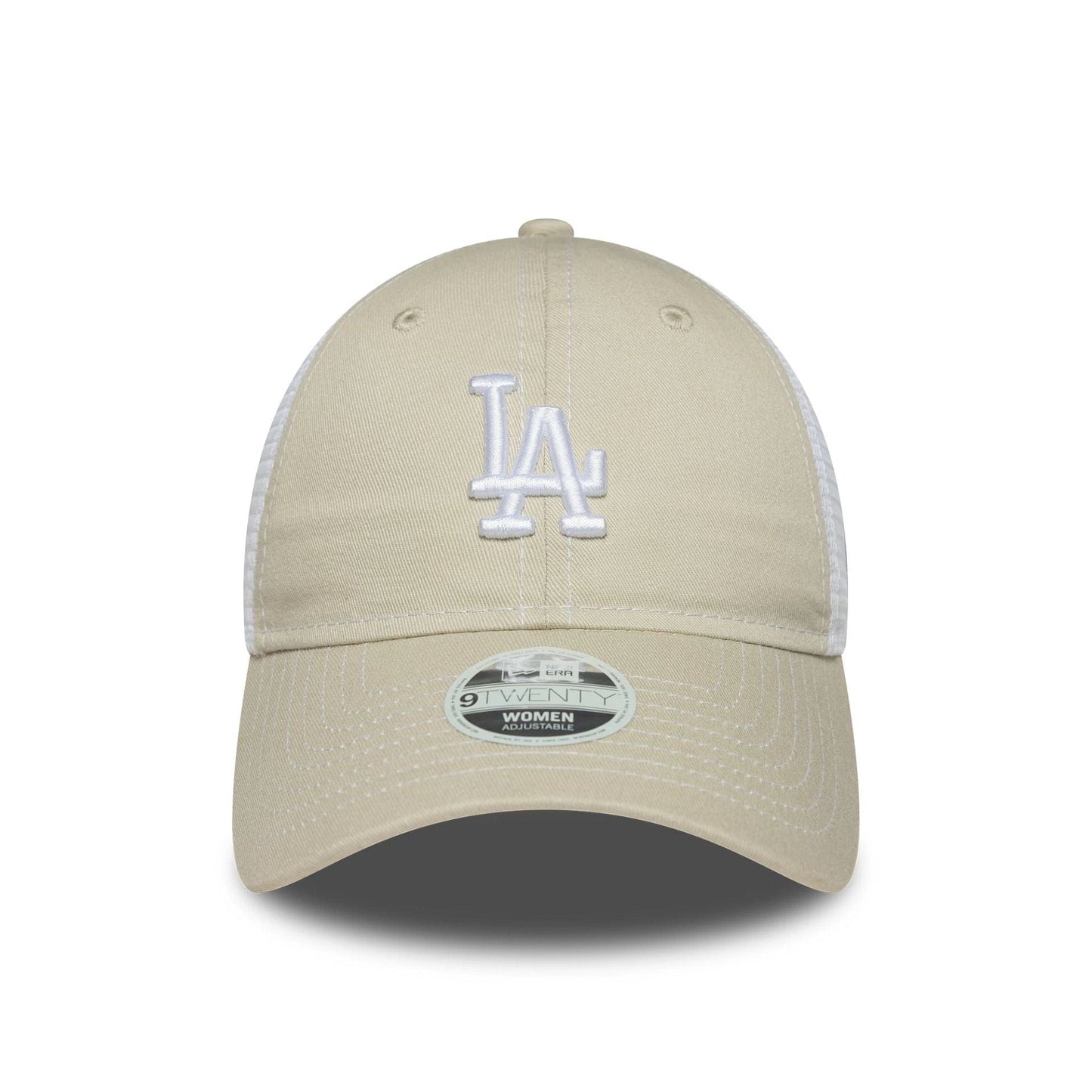 This is a LA Dodgers Womens MLB Washed Cream 9TWENTY Adjustable Cap 2