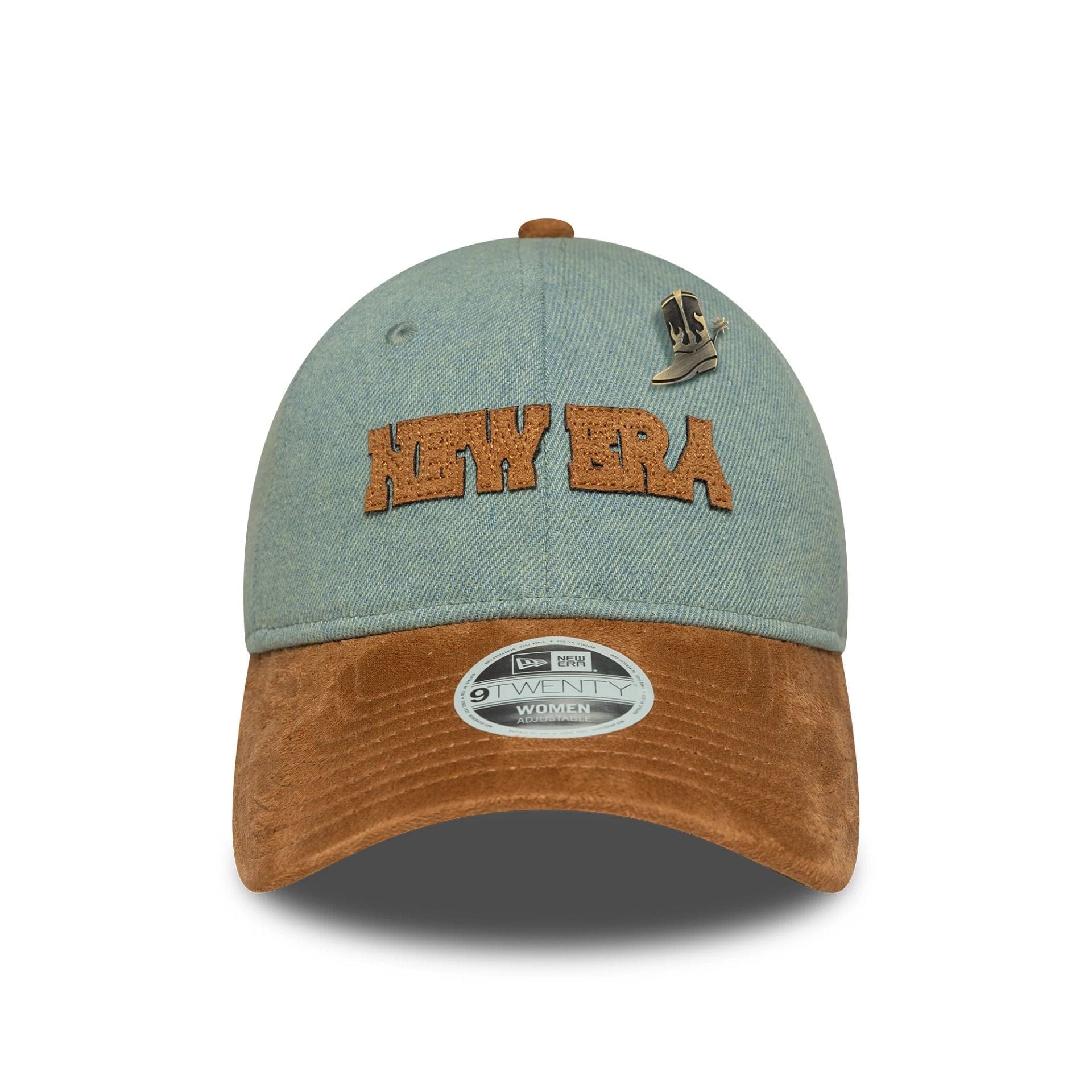 This is a Womens New Era Western Pastel Blue 9TWENTY Adjustable Cap 2