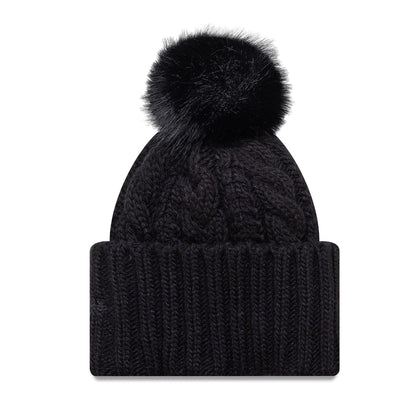 This is a New York Yankees Youth MLB Black Cable Knit Beanie Hat 2