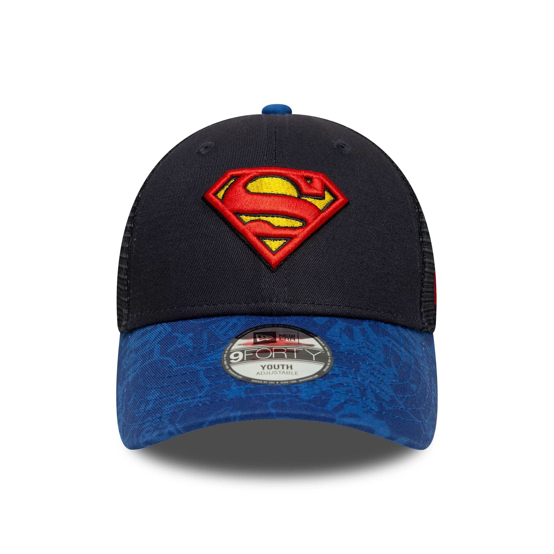 This is a Superman Youth DC Blue 9FORTY Trucker Adjustable Cap 2