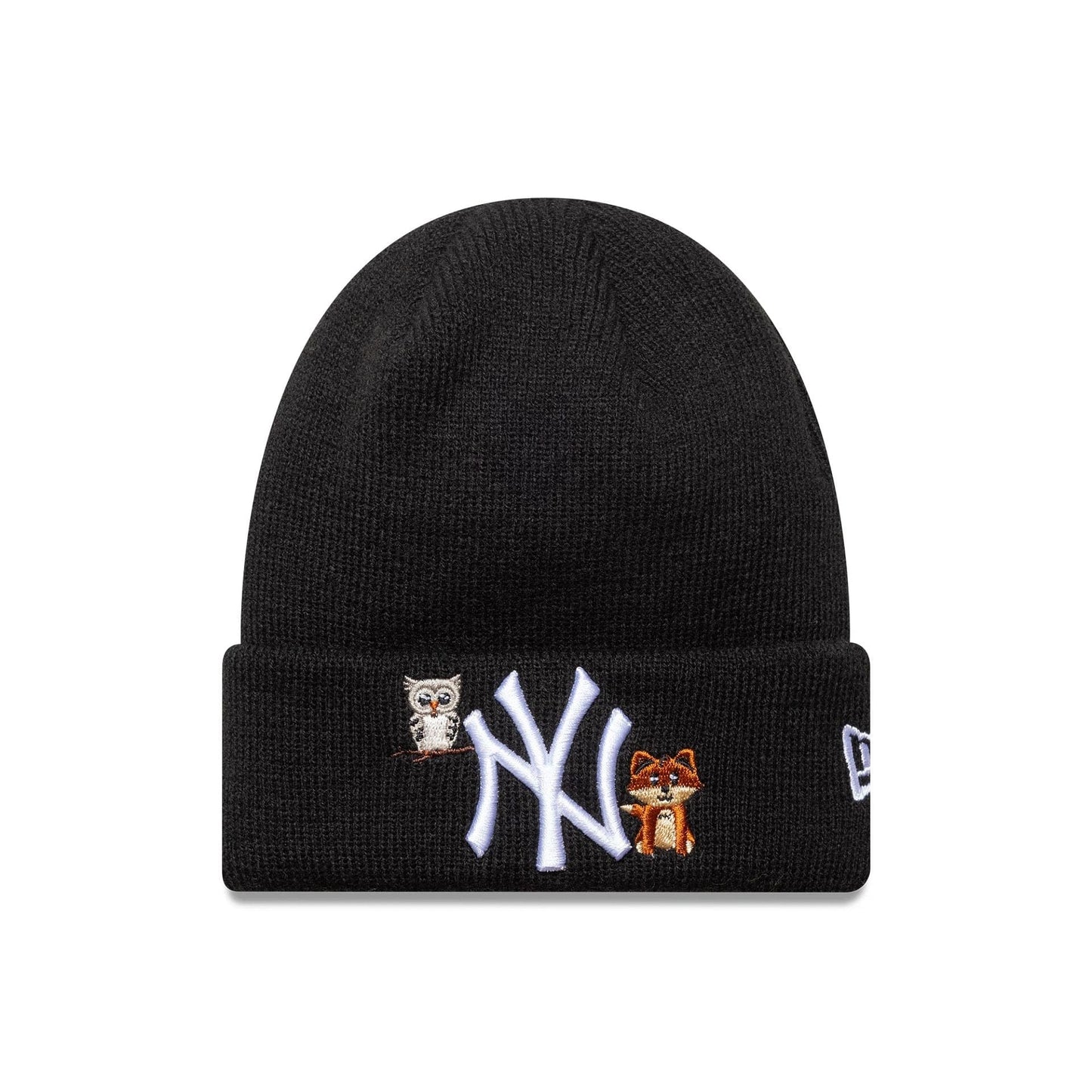 This is a New York Yankees Toddler MLB Icon Black Cuff Knit Beanie Hat 1