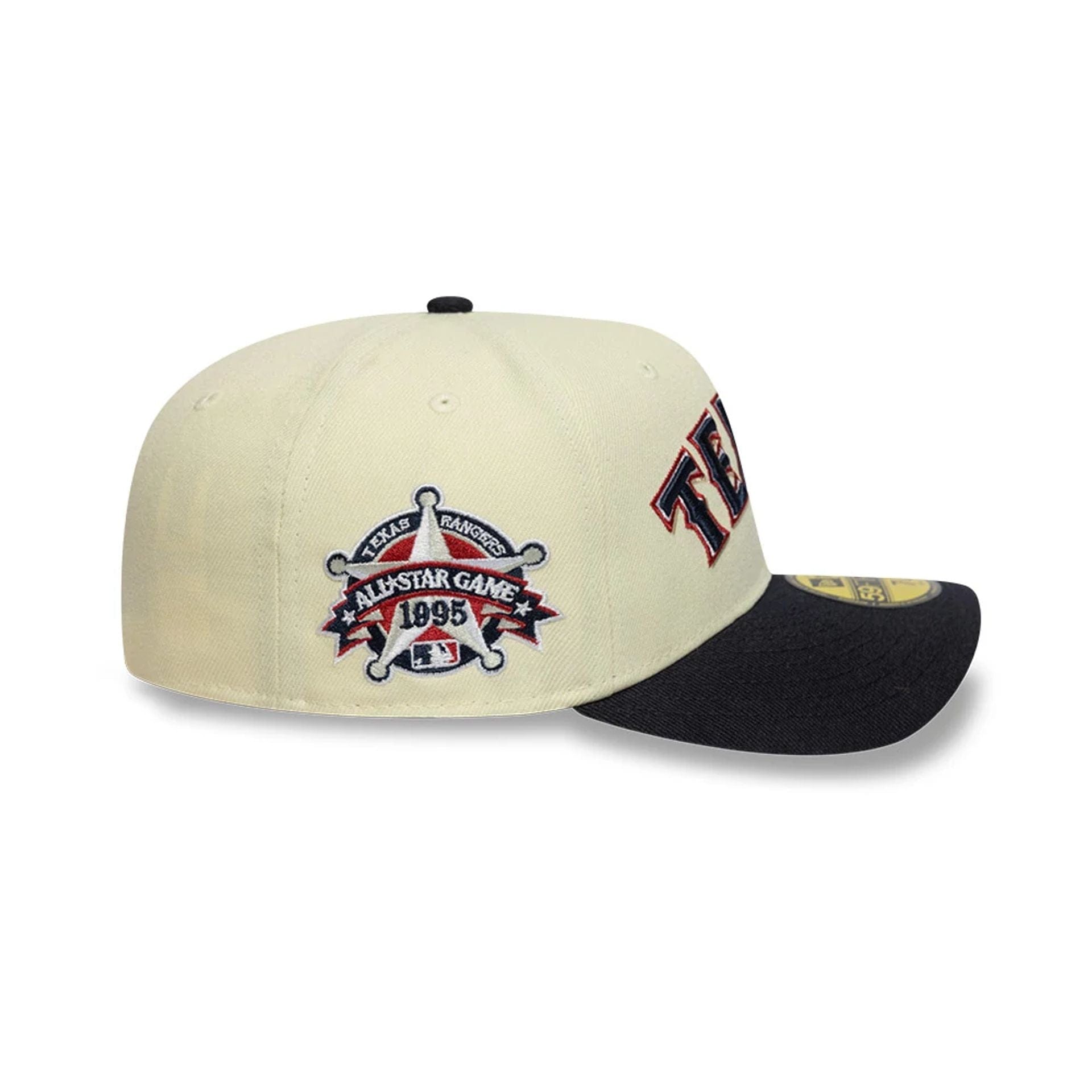 This is a Texas Rangers MLB All Star Game Pin Cream 59FIFTY Fitted Cap 4