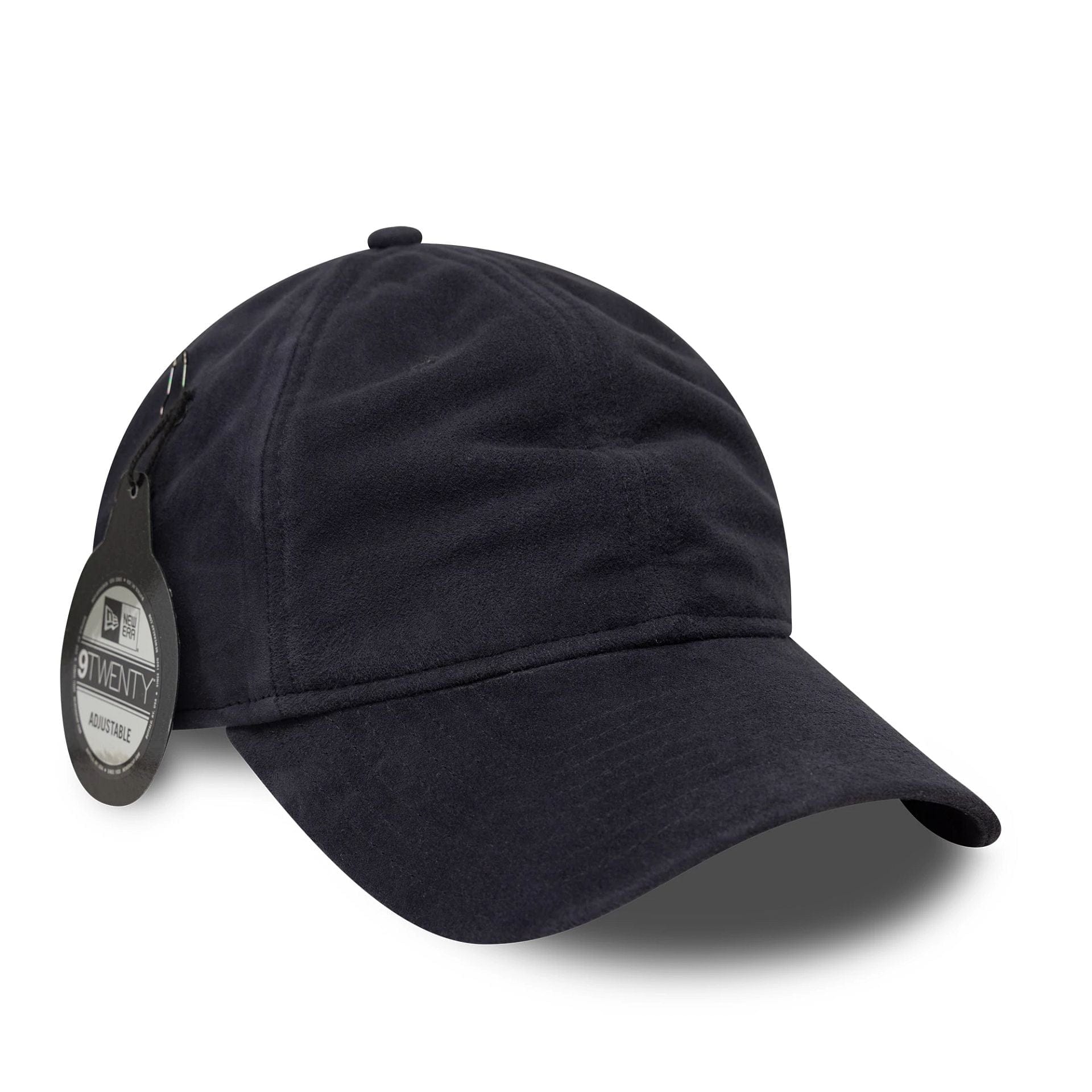 This is a New Era Suede Navy 9TWENTY Adjustable Cap 1