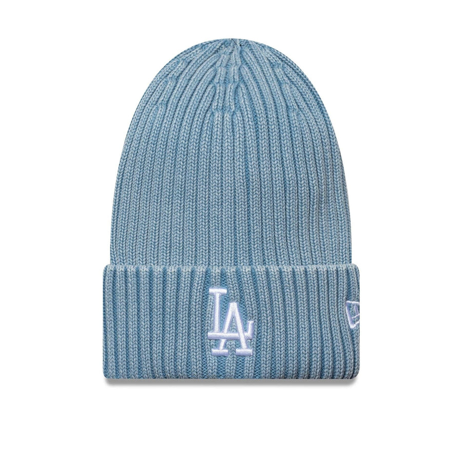 This is a LA Dodgers MLB Washed Pastel Blue Cuff Knit Beanie Hat 1