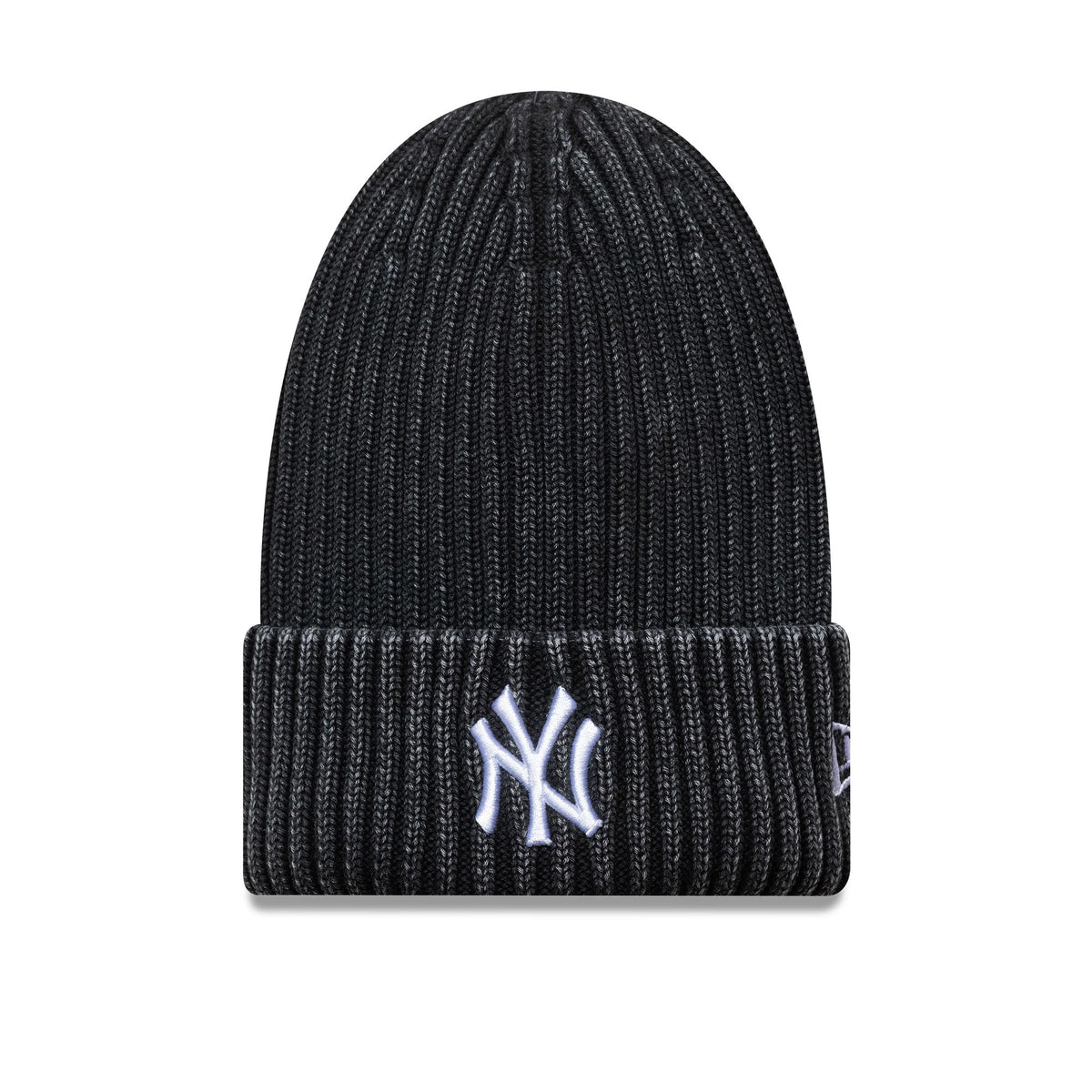 This is a New York Yankees MLB Washed Black Cuff Knit Beanie Hat. 1