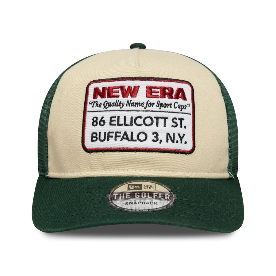 This is a New Era Patch Light Beige 19TWENTY Adjustable Cap 2