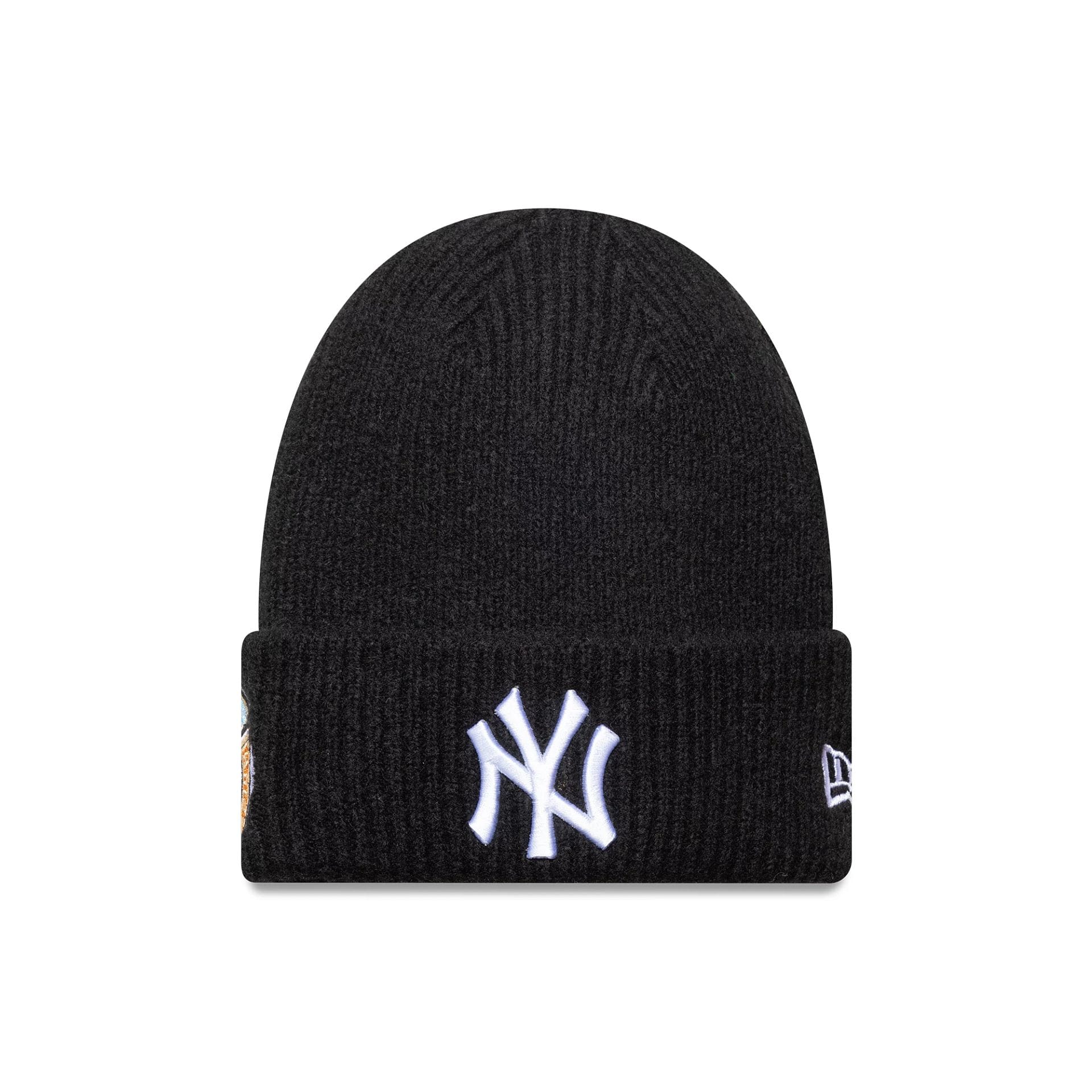 This is a New York Yankees MLB World Series Black Cuff Knit Beanie Hat 1