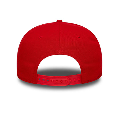 This is a Kansas City Chiefs NFL Patch Red 9SEVENTY Stretch-Snap Adjustable Cap 5