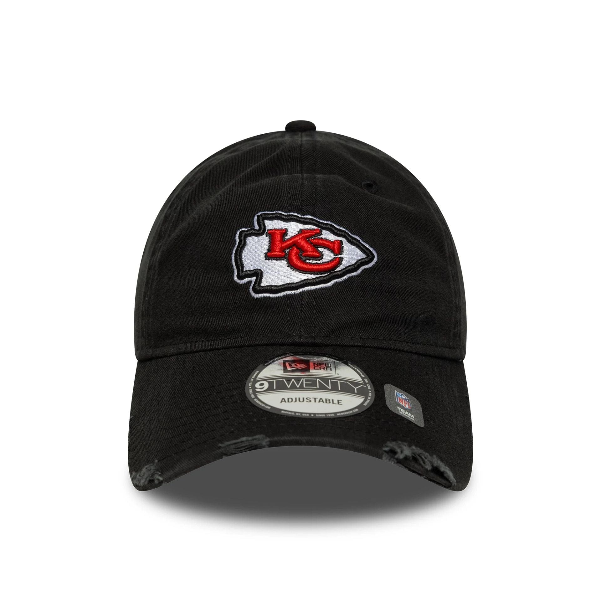 This is a Kansas City Chiefs NFL Wash Black 9TWENTY Adjustable Cap 2