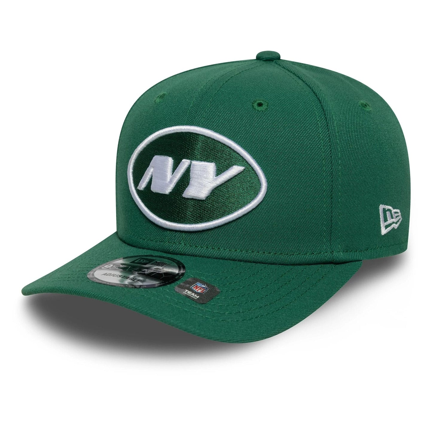 This is a New York Jets NFL Patch Green 9SEVENTY Stretch-Snap Adjustable Cap 4