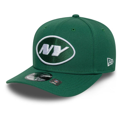 This is a New York Jets NFL Patch Green 9SEVENTY Stretch-Snap Adjustable Cap 4