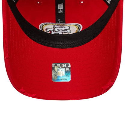 This is a San Francisco 49ers NFL Wash Red 9TWENTY Adjustable Cap 5