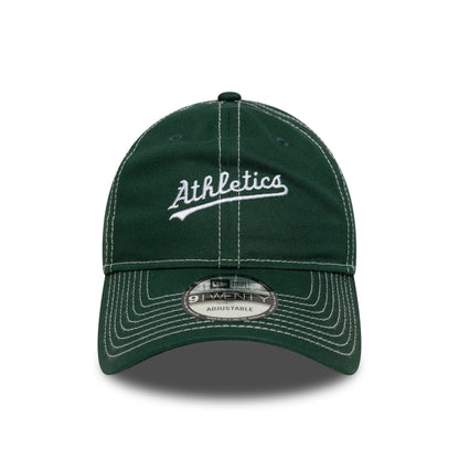 This is a Oakland Athletics MLB Contrast Stitch Dark Green 9TWENTY Adjustable Cap 2