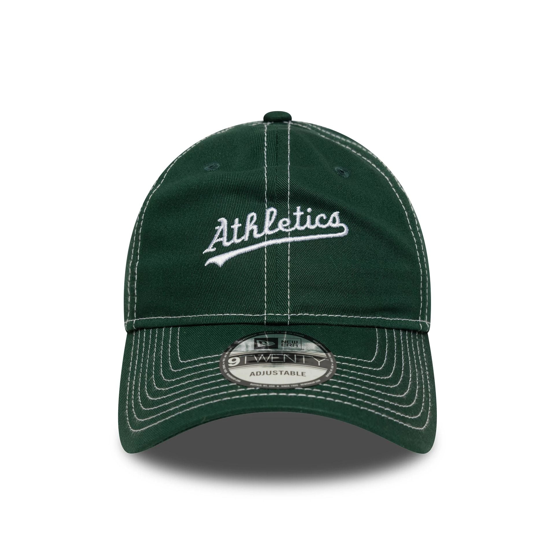 This is a Oakland Athletics MLB Contrast Stitch Dark Green 9TWENTY Adjustable Cap 2