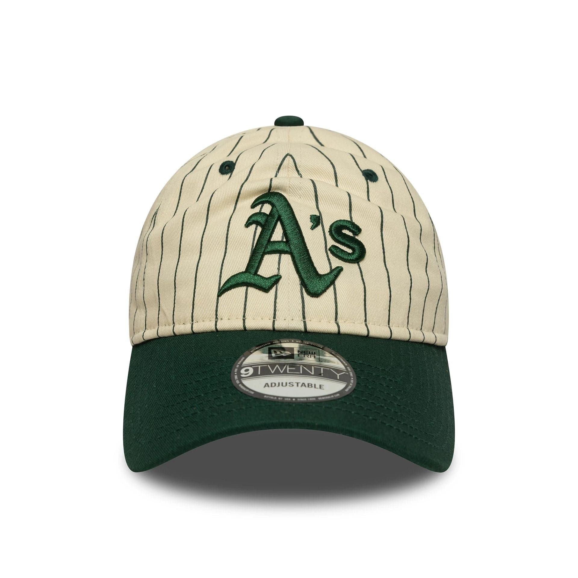 This is a Oakland Athletics MLB Pinstripe Dark Green 9TWENTY Adjustable Cap 2