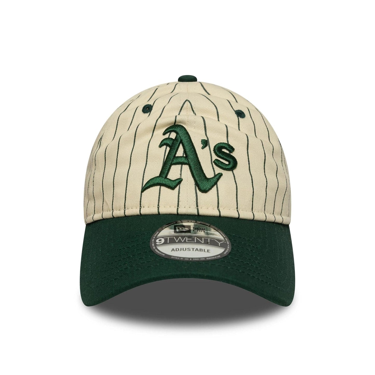 This is a Oakland Athletics MLB Pinstripe Dark Green 9TWENTY Adjustable Cap 2