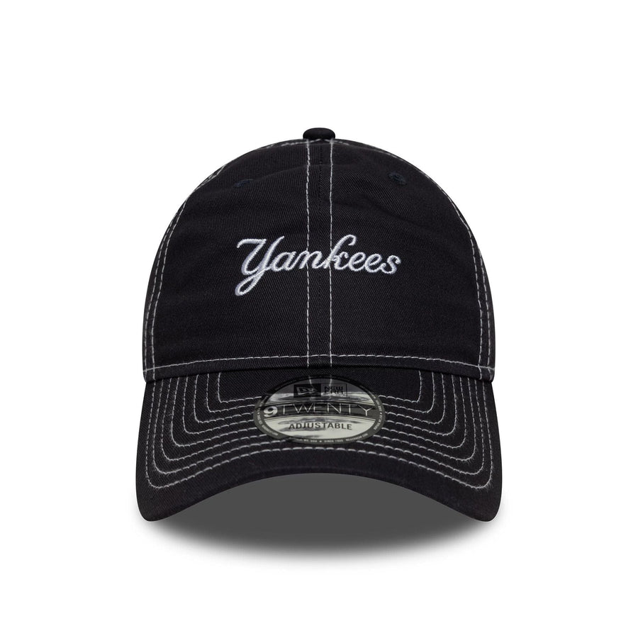 This is a New York Yankees MLB Contrast Stitch Navy 9TWENTY Adjustable Cap 2