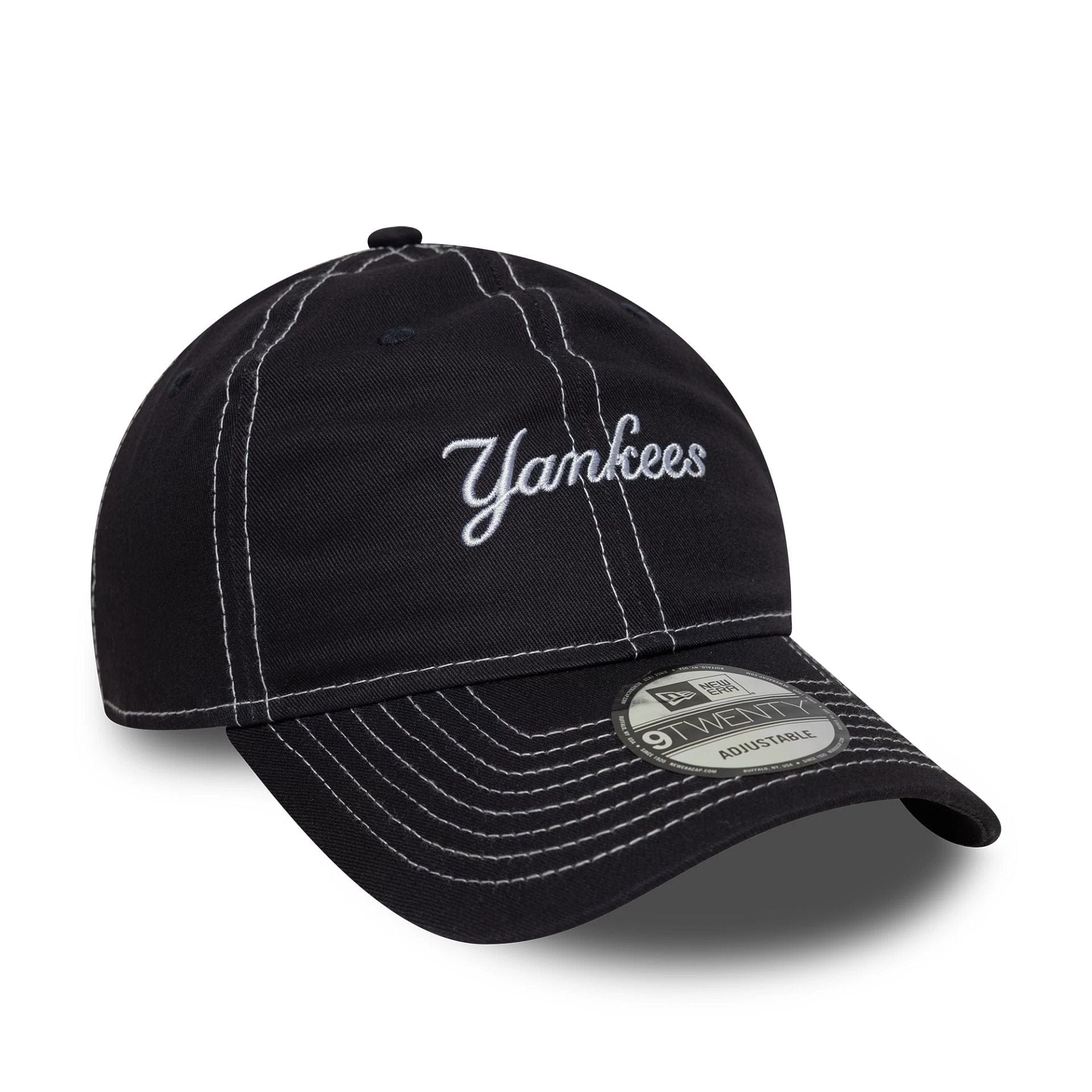 This is a New York Yankees MLB Contrast Stitch Navy 9TWENTY Adjustable Cap 3