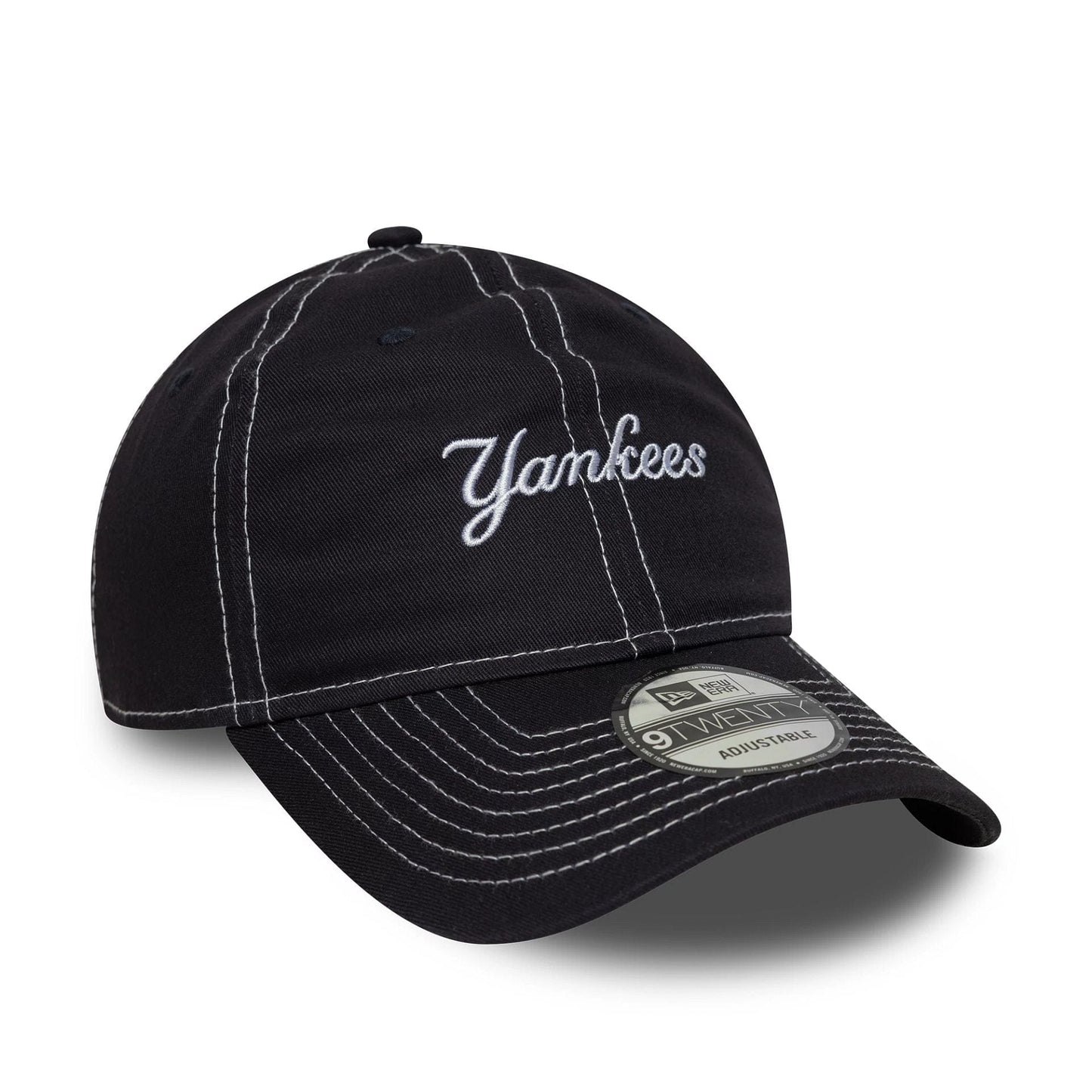 This is a New York Yankees MLB Contrast Stitch Navy 9TWENTY Adjustable Cap 3