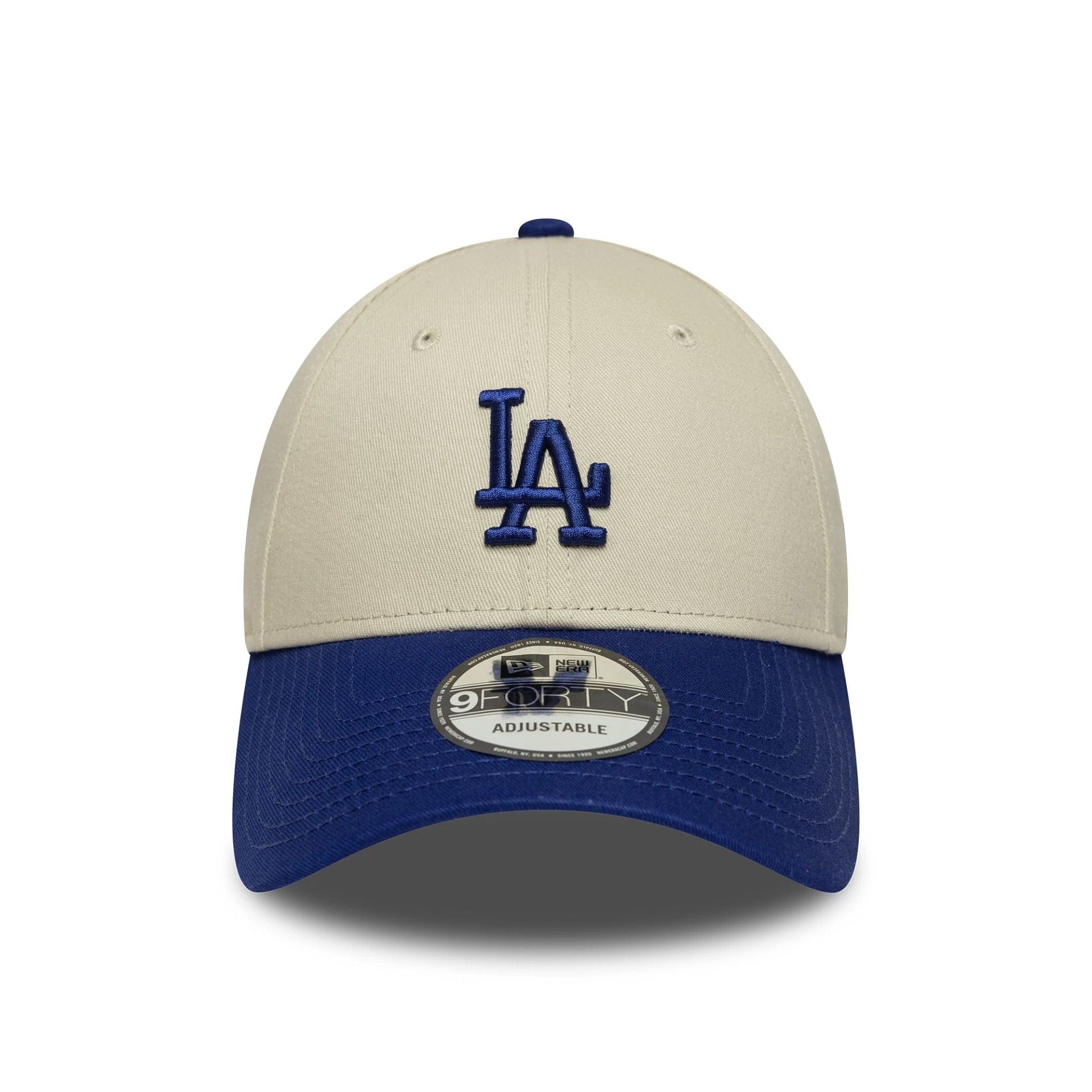 This is a LA Dodgers MLB Colour Block Cream 9FORTY Adjustable Cap 2